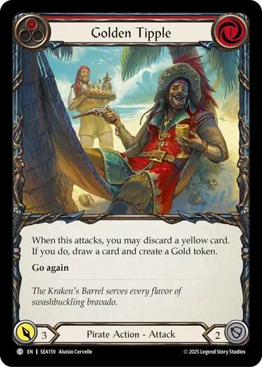 Golden Tipple (Red) [SEA159] (High Seas)  Rainbow Foil | Devastation Store