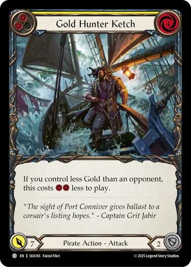 Gold Hunter Ketch [SEA165] (High Seas)  Rainbow Foil | Devastation Store