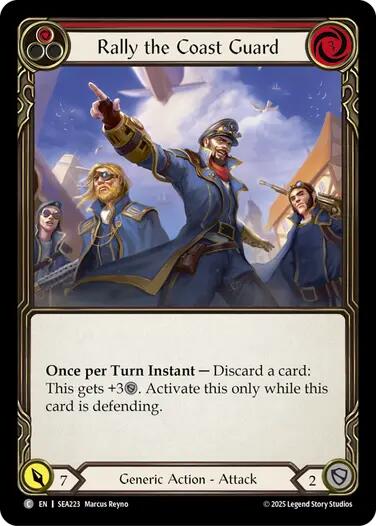 Rally the Coast Guard (Red) [SEA223] (High Seas)  Rainbow Foil | Devastation Store
