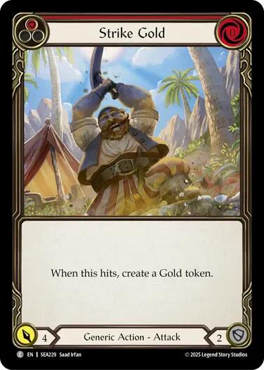 Strike Gold (Red) [SEA229] (High Seas)  Rainbow Foil | Devastation Store