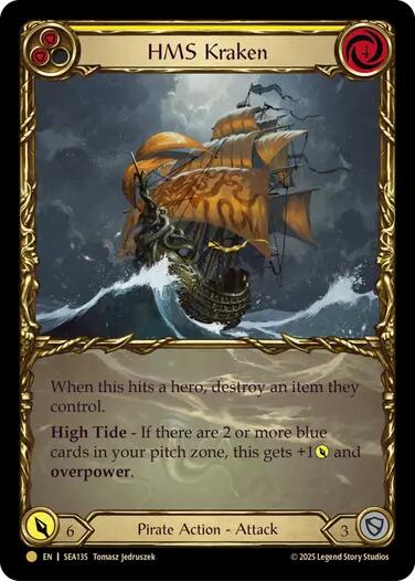 HMS Kraken (Treasure) [SEA135] (High Seas)  Cold Foil | Devastation Store