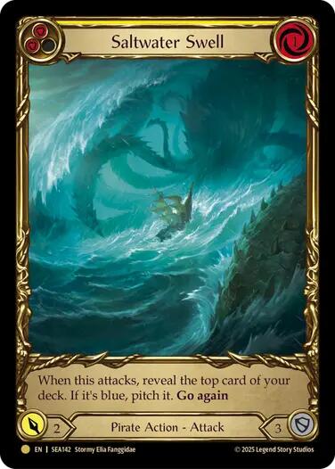 Saltwater Swell (Yellow) (Treasure) [SEA143] (High Seas)  Cold Foil | Devastation Store