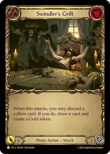 Swindler's Grift (Yellow) (Treasure) [SEA170] (High Seas)  Cold Foil | Devastation Store
