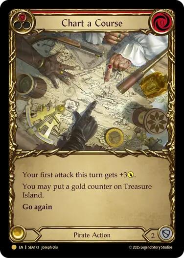 Chart a Course (Red) (Treasure) [SEA173] (High Seas)  Cold Foil | Devastation Store