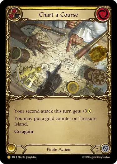 Chart a Course (Yellow) (Treasure) [SEA174] (High Seas)  Cold Foil | Devastation Store