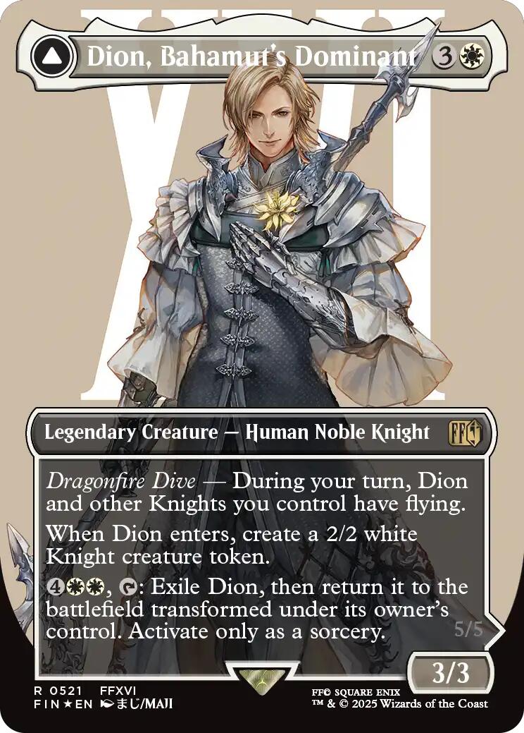 Dion, Bahamut's Dominant (Borderless) (Surge Foil) [FINAL FANTASY] | Devastation Store