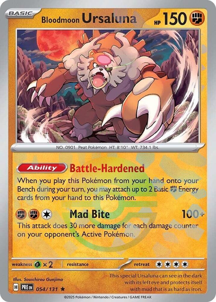 Bloodmoon Ursaluna (054/131) (Poke Ball Pattern) [Scarlet & Violet: Prismatic Evolutions] | Devastation Store
