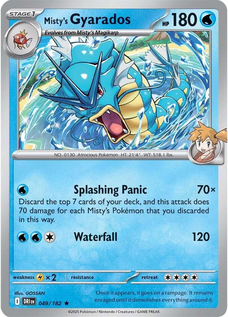 Misty's Gyarados (049/182) (Deck Exclusive) [Scarlet & Violet: Destined Rivals] | Devastation Store