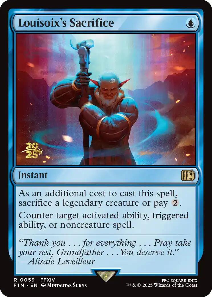 Louisoix's Sacrifice [FINAL FANTASY Prerelease Promo] | Devastation Store