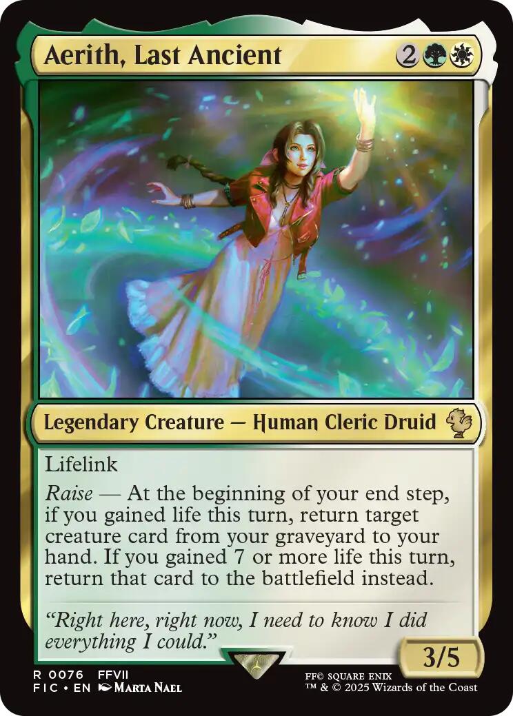 Aerith, Last Ancient (Surge Foil) [FINAL FANTASY Commander] | Devastation Store