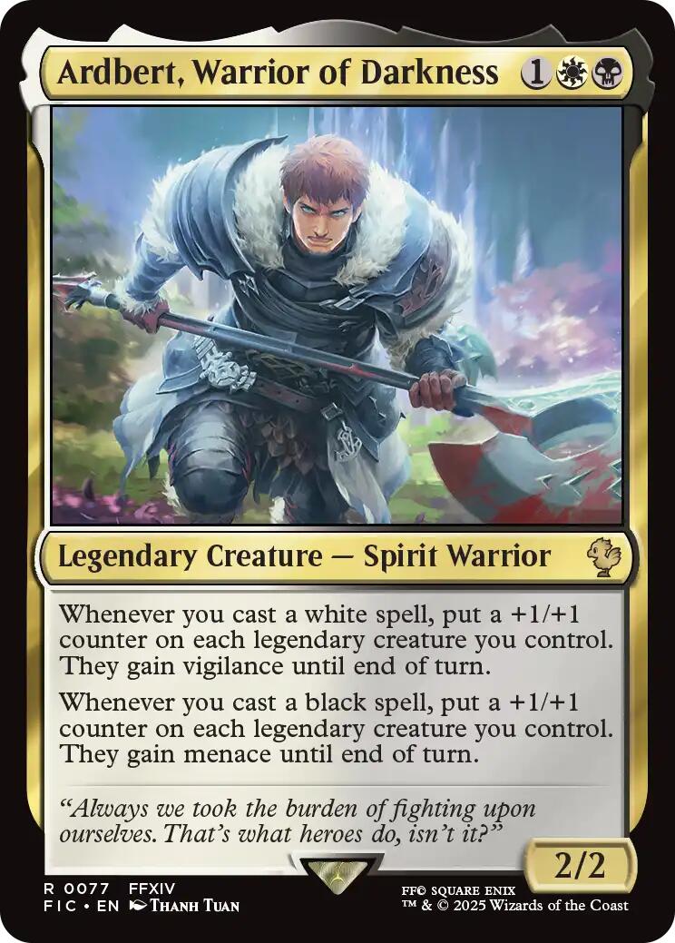 Ardbert, Warrior of Darkness (Surge Foil) [FINAL FANTASY Commander] | Devastation Store