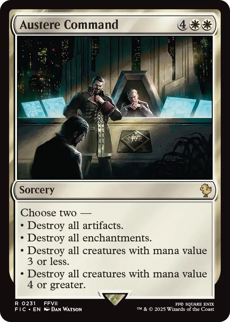 Austere Command (Surge Foil) [FINAL FANTASY Commander] | Devastation Store