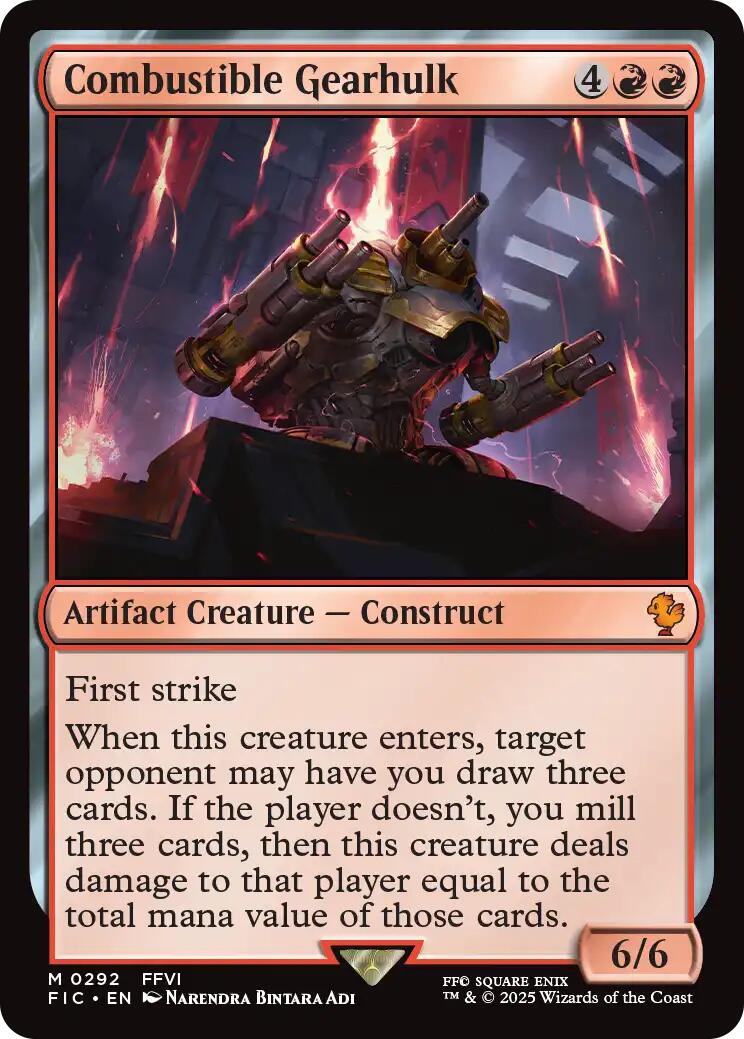 Combustible Gearhulk (Surge Foil) [FINAL FANTASY Commander] | Devastation Store