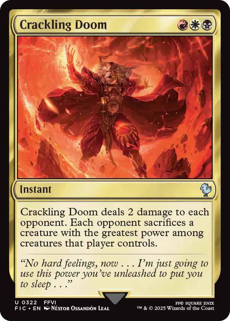 Crackling Doom (Surge Foil) [FINAL FANTASY Commander] | Devastation Store