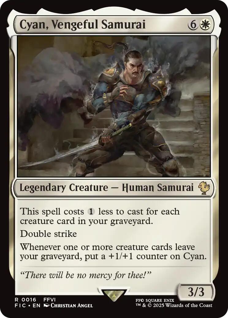 Cyan, Vengeful Samurai (Surge Foil) [FINAL FANTASY Commander] | Devastation Store