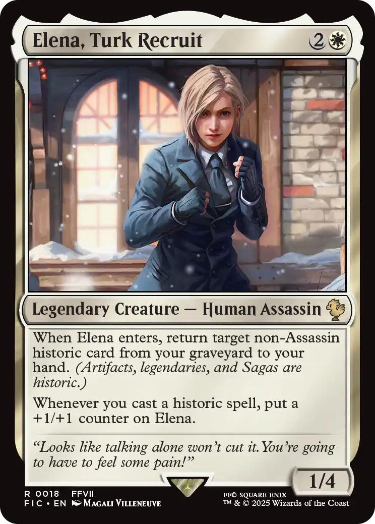 Elena, Turk Recruit (Surge Foil) [FINAL FANTASY Commander] | Devastation Store