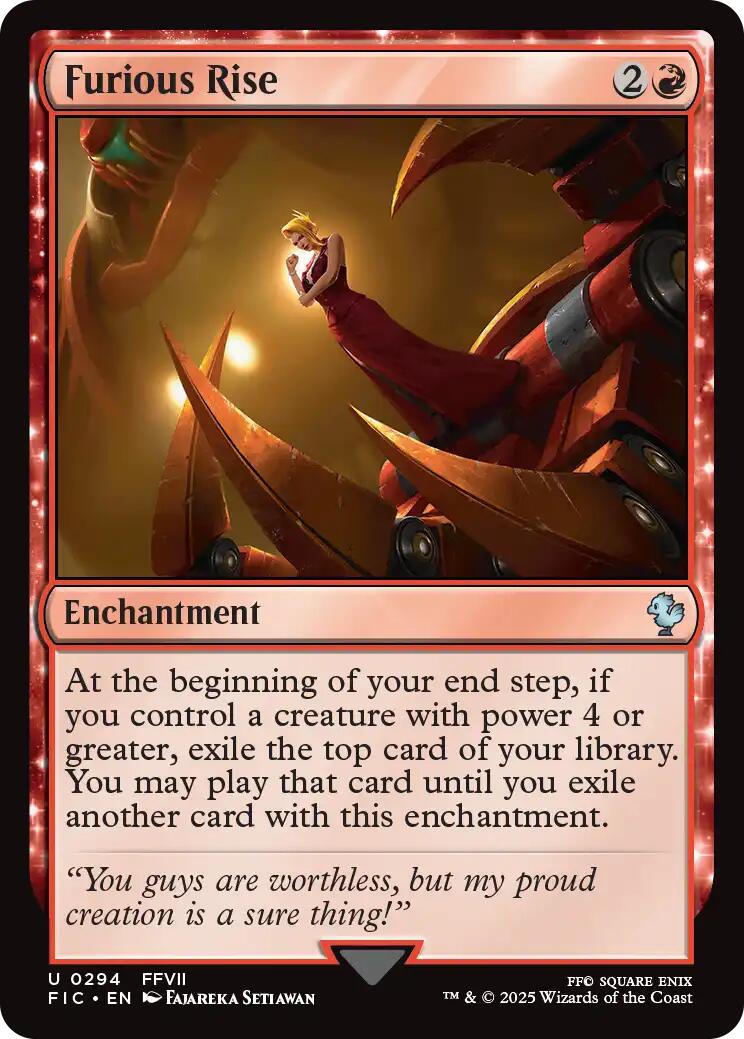 Furious Rise (Surge Foil) [FINAL FANTASY Commander] | Devastation Store
