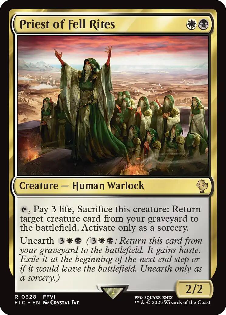 Priest of Fell Rites (Surge Foil) [FINAL FANTASY Commander] | Devastation Store
