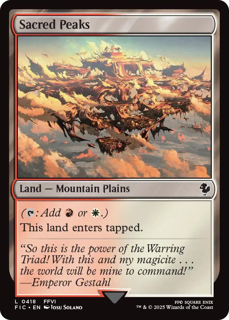 Sacred Peaks (Surge Foil) [FINAL FANTASY Commander] | Devastation Store