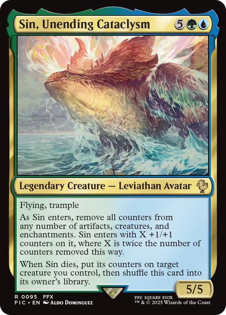 Sin, Unending Cataclysm (Surge Foil) [FINAL FANTASY Commander] | Devastation Store