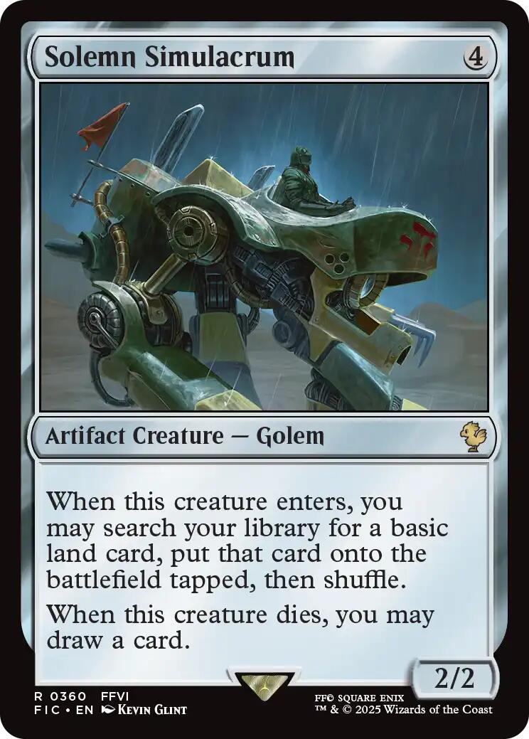 Solemn Simulacrum (Surge Foil) [FINAL FANTASY Commander] | Devastation Store