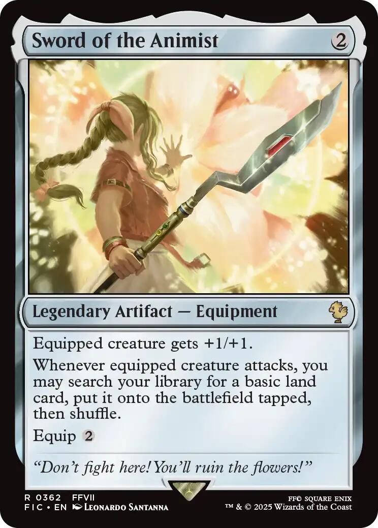 Sword of the Animist (Surge Foil) [FINAL FANTASY Commander] | Devastation Store