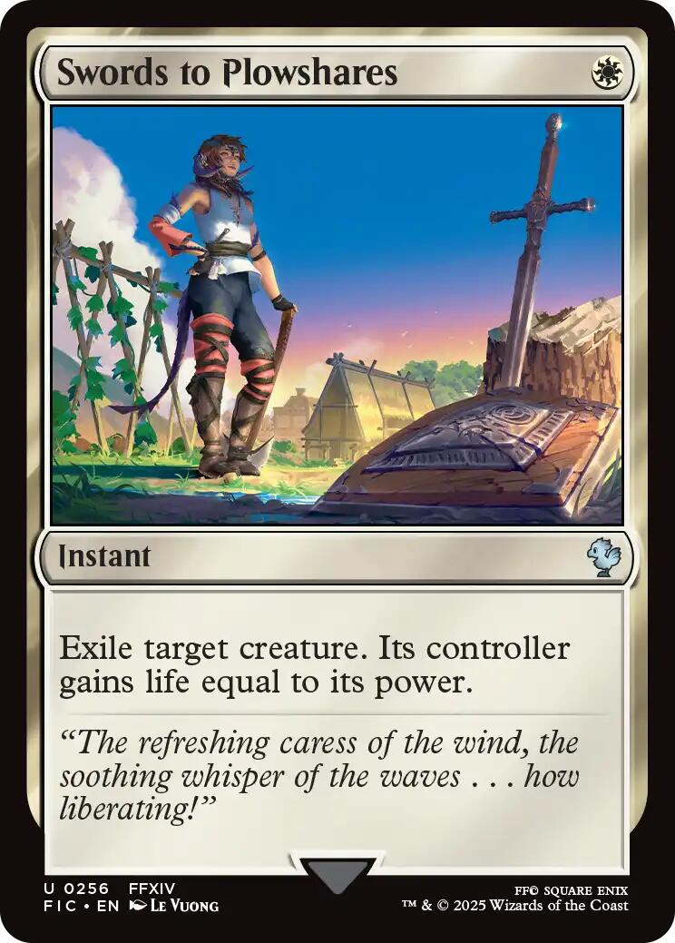 Swords to Plowshares (Surge Foil) [FINAL FANTASY Commander] | Devastation Store