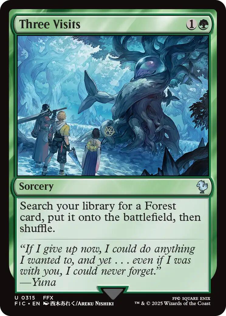 Three Visits (Surge Foil) [FINAL FANTASY Commander] | Devastation Store
