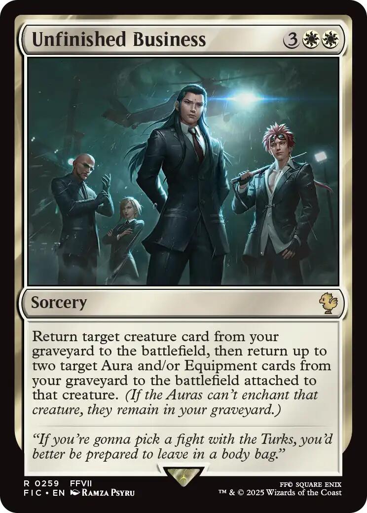 Unfinished Business (Surge Foil) [FINAL FANTASY Commander] | Devastation Store