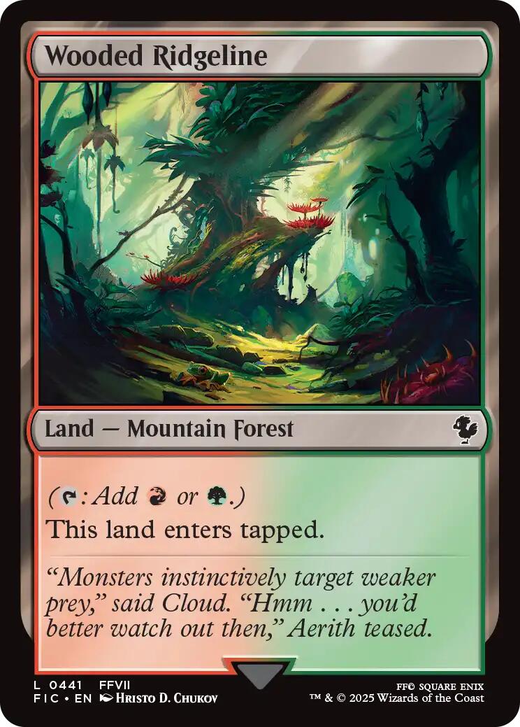 Wooded Ridgeline (Surge Foil) [FINAL FANTASY Commander] | Devastation Store