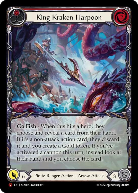 King Kraken Harpoon (Extended Art) [SEA085] (High Seas)  Rainbow Foil | Devastation Store