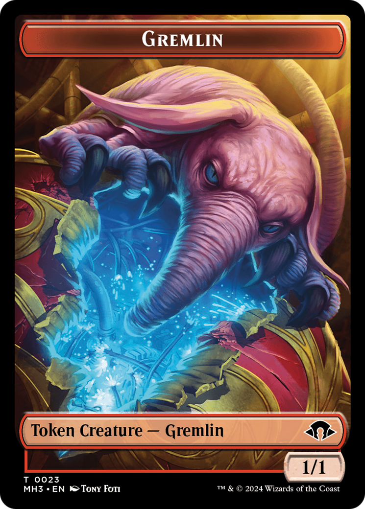 Copy (Ripple Foil) // Gremlin Double-Sided Token [Modern Horizons 3 Tokens] | Devastation Store