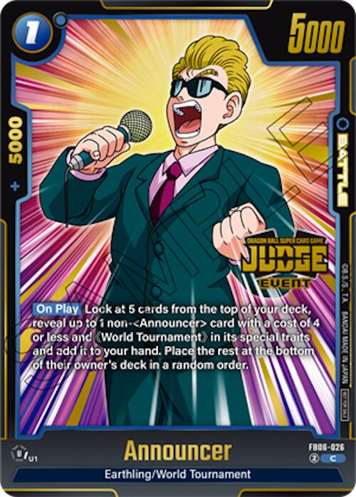 Announcer (Judge Pack 04 - Event) [Fusion World Tournament Cards] | Devastation Store