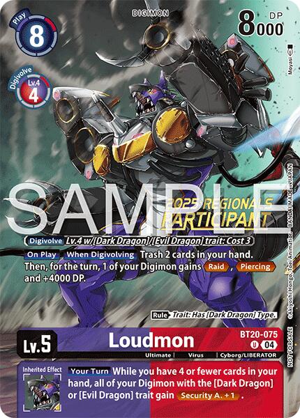 Loudmon [BT20-075] (Regionals 25-26 Season 2 Participant) [Release Special Booster Ver.2.0] | Devastation Store