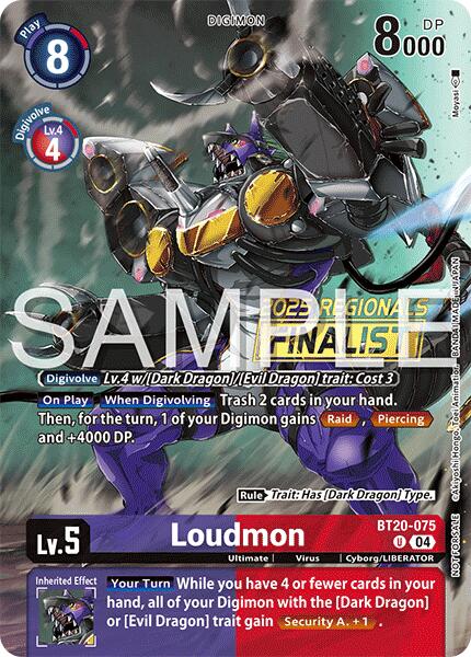 Loudmon [BT20-075] (Regionals 25-26 Season 2 Finalist) [Release Special Booster Ver.2.0] | Devastation Store