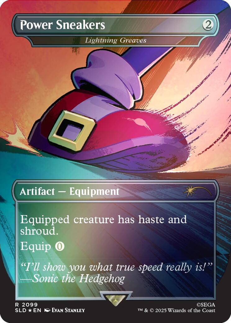 Power Sneakers - Lightning Greaves (Rainbow Foil) [Secret Lair Drop Series] | Devastation Store