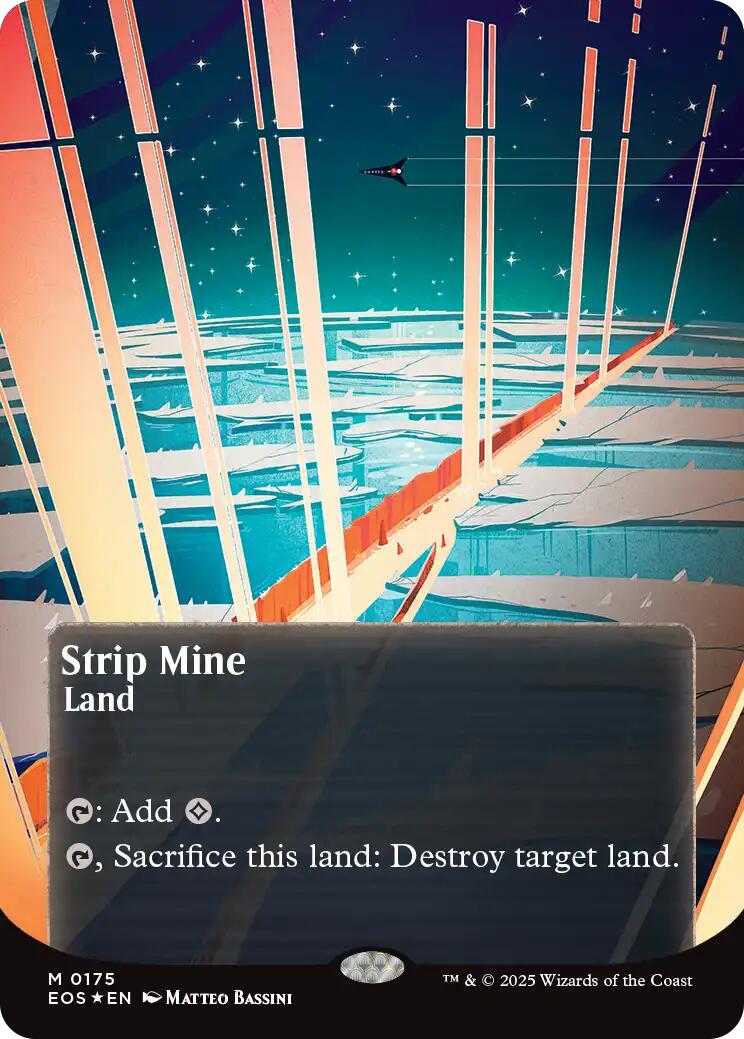 Stripe Mine (0175) (Borderless) (Galaxy Foil) [Edge of Eternities: Stellar Sights] | Devastation Store