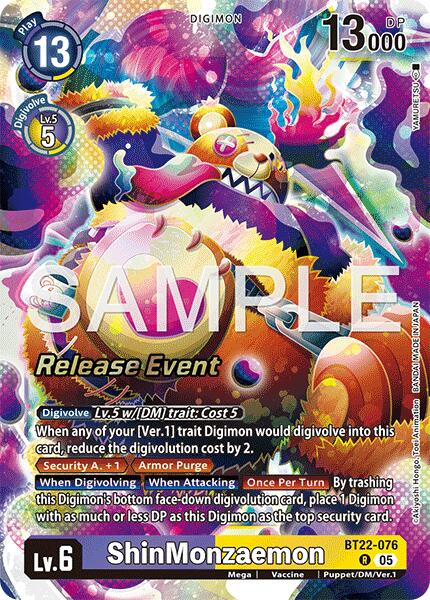 ShinMonzaemon [BT22-076] [Cyber Eden Release Event Cards] | Devastation Store