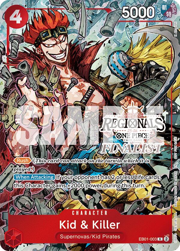Kid & Killer (Offline Regional Finalist Card Set 2025 Vol.2) [One Piece Promotion Cards] | Devastation Store