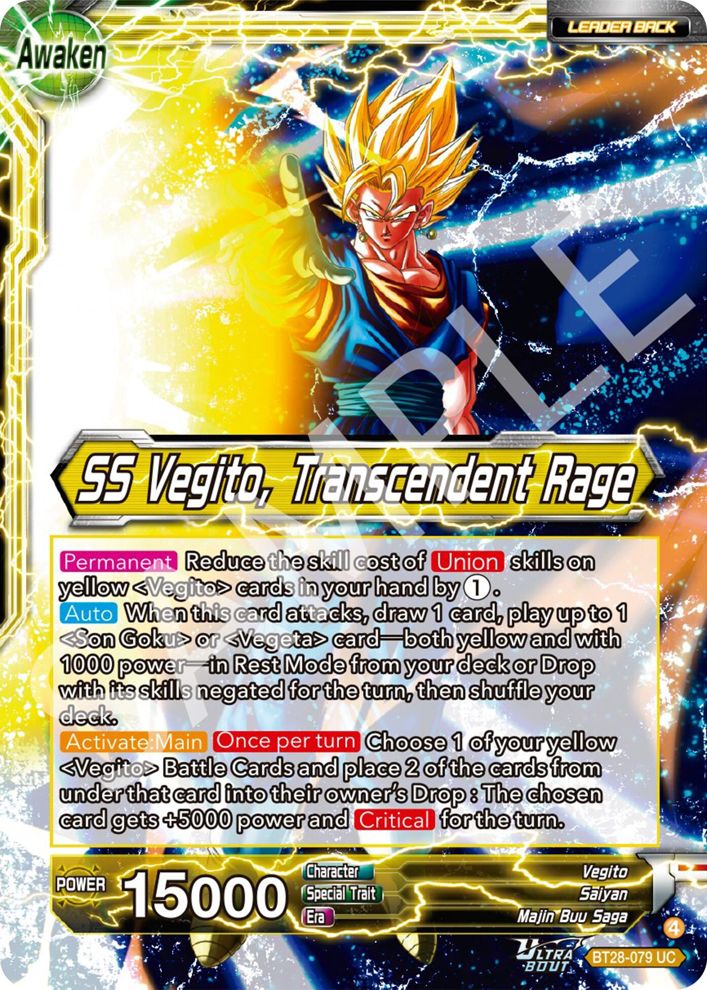 Vegito // SS Vegito, Transcendent Rage (BT28-079) [Prismatic Clash] | Devastation Store