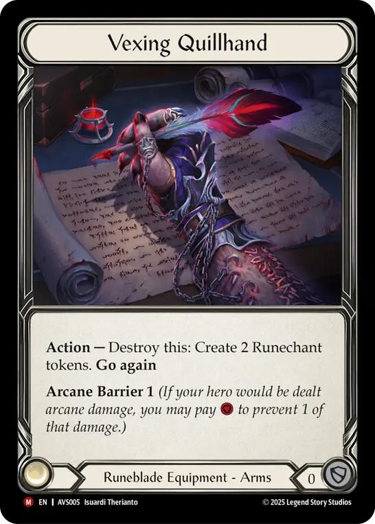 Vexing Quillhand [AVS005] (Armory Deck: Legends Viserai) | Devastation Store