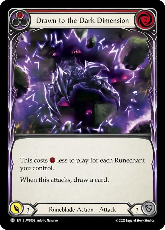 Drawn to the Dark Dimension (Red) [AVS009] (Armory Deck: Legends Viserai) | Devastation Store