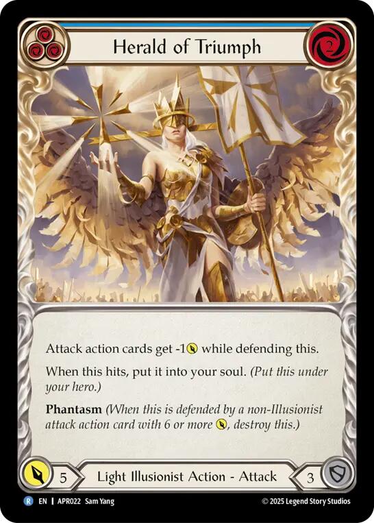 Herald of Triumph (Blue) [APR022] (Armory Deck: Legends Prism) | Devastation Store