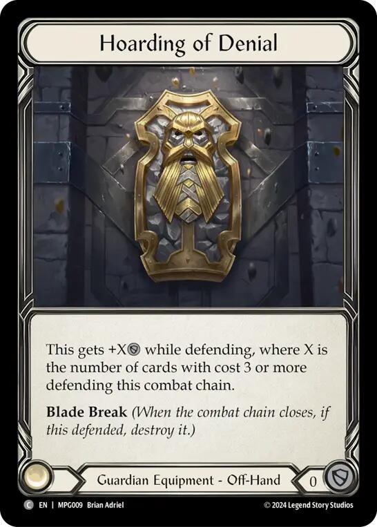 Hoarding of Denial [MPG009] (Mastery Pack Guardian)  Cold Foil | Devastation Store