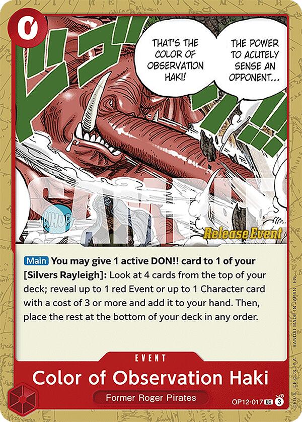 Color of Observation Haki [Legacy of the Master Release Event Cards] | Devastation Store