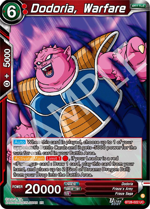 Dodoria, Warfare (BT28-022) [Prismatic Clash] | Devastation Store