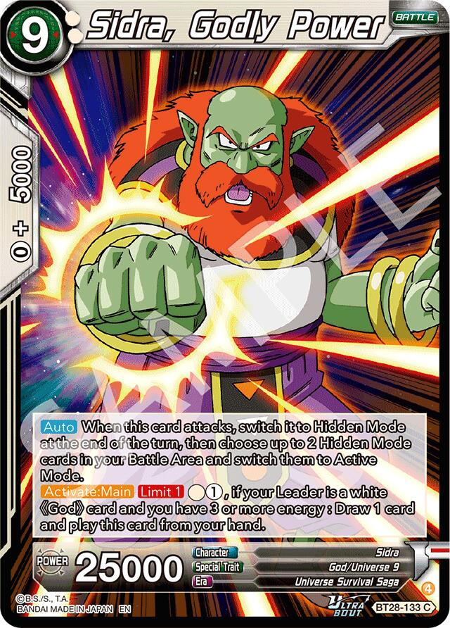 Sidra, Godly Power (BT28-133) [Prismatic Clash] | Devastation Store