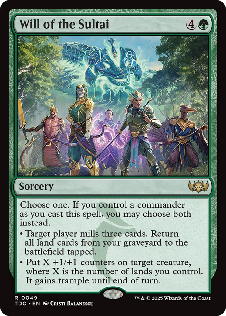 Will of the Sultai [Tarkir: Dragonstorm Commander] | Devastation Store