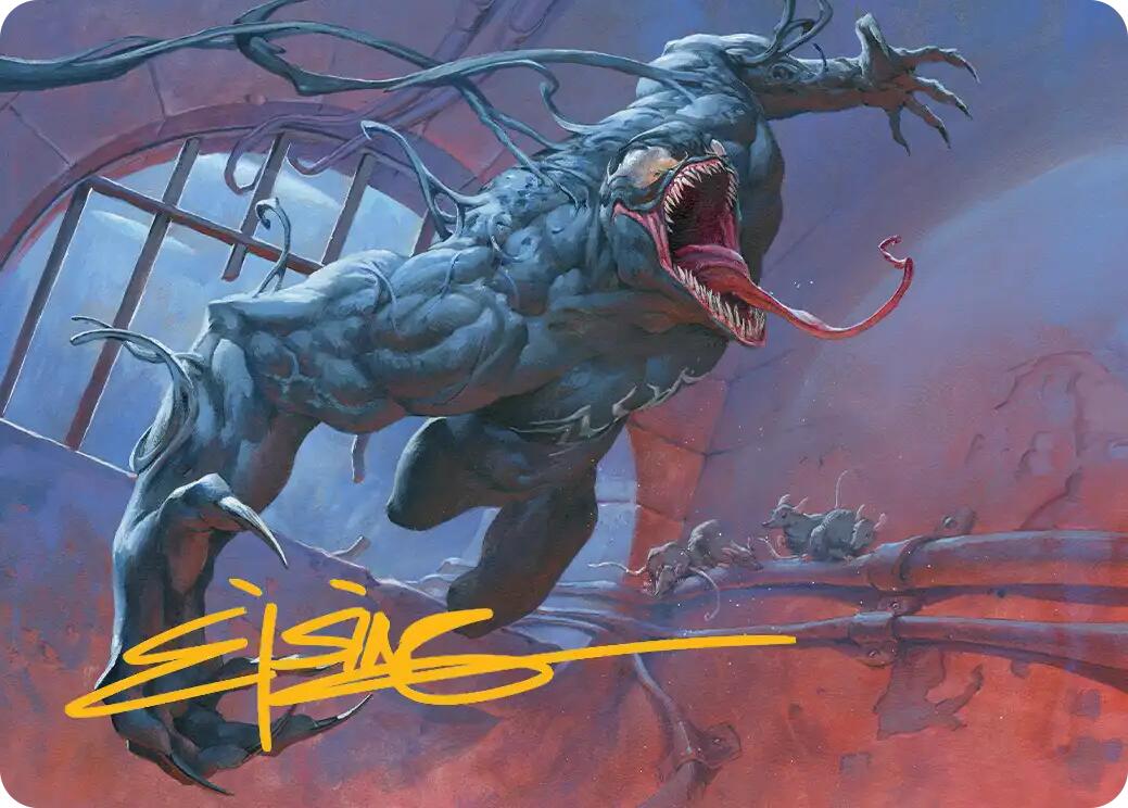 Venom, Evil Unleashed Art Card (Gold-Stamped Signature) [Marvel's Spider-Man Art Series] | Devastation Store