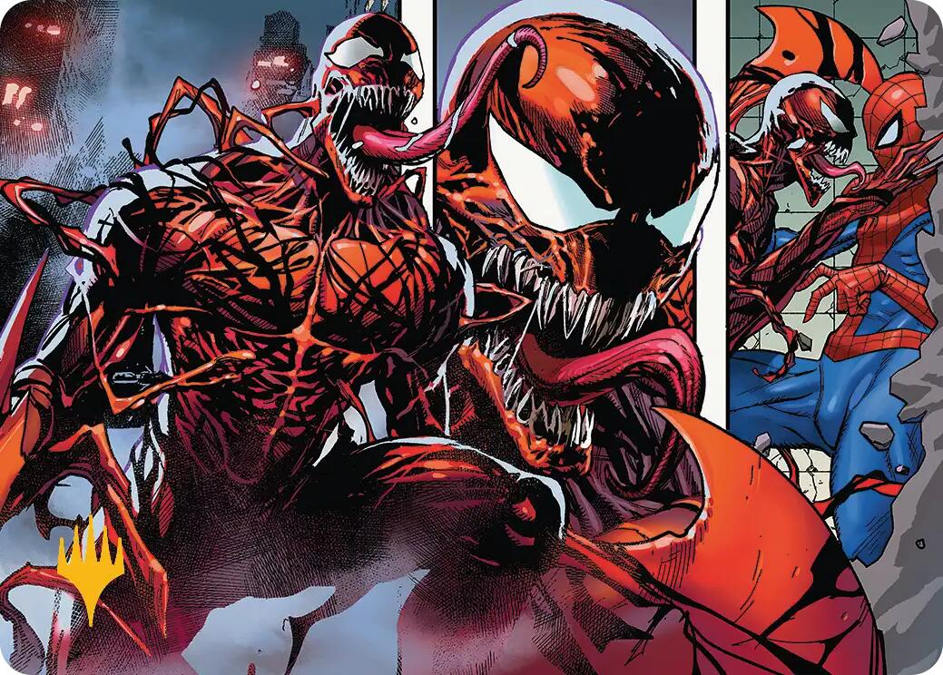 Carnage, Crimson Chaos Art Card (Gold-Stamped Planeswalker Symbol) [Marvel's Spider-Man Art Series] | Devastation Store